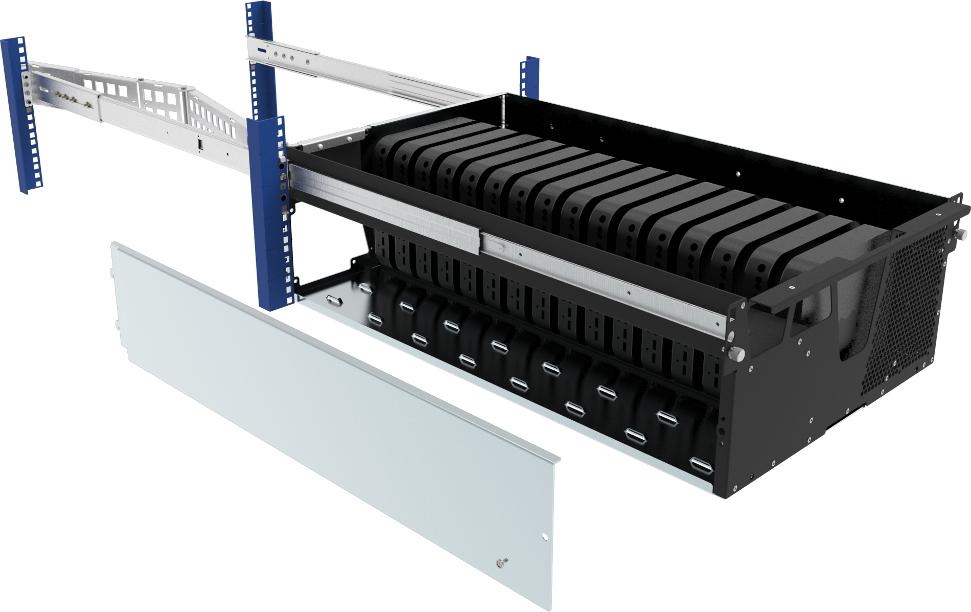 high density serviceability with removable side panel on hypershelf (desktop image) high density serviceability with removable side panel on hypershelf (desktop image)
